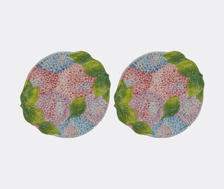 Les-Ottomans 'Ortensie' dinner plate, set of two MULTICOLOUR OTTO23ORT759MUL