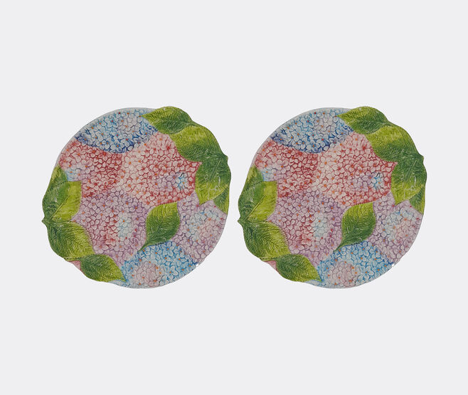 Les-Ottomans 'Ortensie' dinner plate, set of two MULTICOLOUR OTTO23ORT759MUL