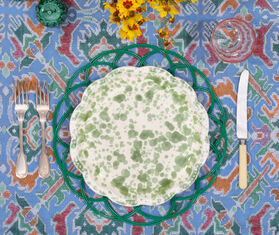 Cabana &#39;Speckled&#39; dinner plate, green and white GREEN CABA23SPE644GRN