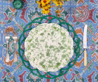 Cabana 'Speckled' dinner plate, green and white GREEN CABA23SPE644GRN