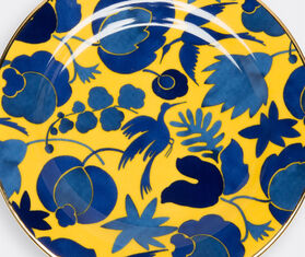 La DoubleJ 'Wildbird' dessert plates, set of two, yellow MULTICOLOUR LADJ19WIL266BLU