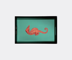 Les-Ottomans 'Seahorse' lacquered tray, turquoise MULTICOLOUR OTTO24HIP808MUL