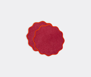 La DoubleJ 'Rainbow Raspberry Cloud' tablemat, set of two MULTICOLOUR LADJ23CLO369PUR