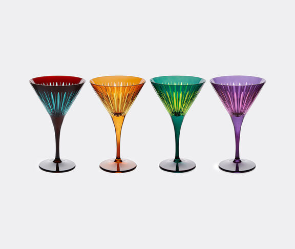 L'Objet Prism Martini Glasses (Set Of 4) - Amber/Green/Purple /Bordeaux undefined ${masterID} 2