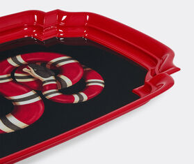 Gucci 'Kingsnake' chiselled metal tray, large RED GUCC18CHI414RED