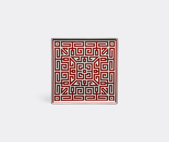 Ginori 1735 'Labirinto' vide poche squared plate, red Red ${masterID}