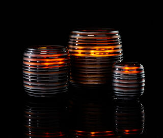 ONNO Collection 'Sphere' candle Zanzibar scent, small AMBER ONNO23CAN010AMB
