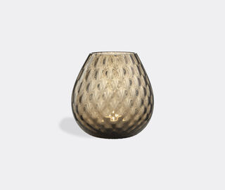 NasonMoretti 'Macram&eacute;' candle holder, large, brown BROWN NAMO22CAN970BRW