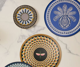 La DoubleJ &#39;Big Pineapple&#39;, placemat, set of two, blue BLUE LADJ25DIS000MUL