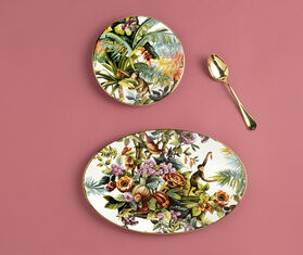 Simone Guidarelli Home 'Jungle' oval platter, multicolor MULTICOLOUR SIMO26JUN638MUL