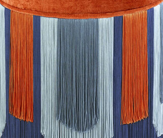 Lorenza Bozzoli Couture 'Couture Geometric Dec&ograve;' ottoman, orange MULTICOLOUR LOBO20COU370ORA