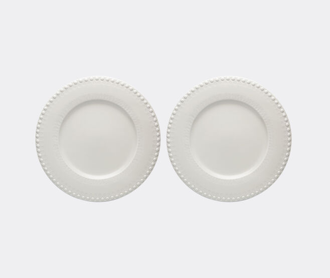 Bordallo Pinheiro &lsquo;Fantasia&rsquo; charger plate, set of two, ivory IVORY BOPI23FAN666WHI