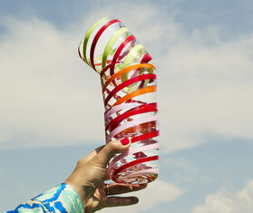 Lisa Corti 'Pervinch' glass, red and green MULTICOLOUR LICO26GLA582GRN