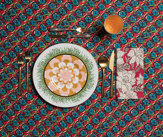 La DoubleJ 'Mosaico' dessert plates, set of two ORANGE LADJ19MOS817ORA