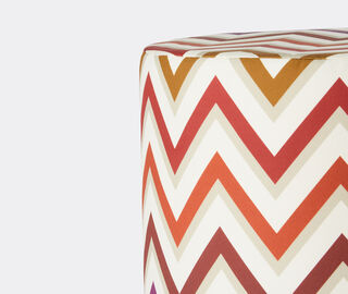 Missoni 'Watamu' cylindrical pouf, red multicolor MULTICOLOUR MIHO25WAT171RED
