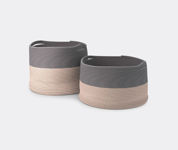 Cassina 'Podor' baskets, set of two, beige & grey