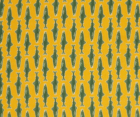 La DoubleJ &#39;Como Fish&#39; large napkin, set of two, yellow YELLOW LADJ23LAR880MUL