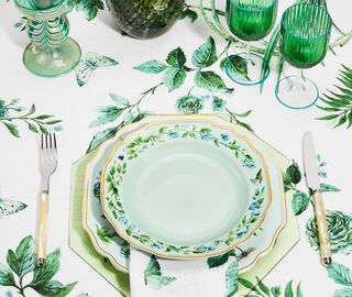 Aquazzura Casa 'Secret Garden' soup plate, set of two GREEN AQUA23SEC154GRN