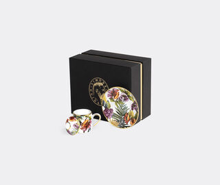 Simone Guidarelli Home 'Jungle' lidded espresso cup and saucer, multicolor MULTICOLOUR SIMO26JUN652MUL