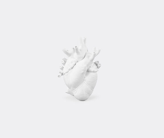 Seletti Love In Bloom Porcelain Heart Vase Cm.16,5X9 H.25 WHITE ${masterID} 2