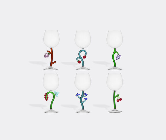 Ichendorf Milano 'Fruits and flowers' optical stemmed glass, set of six undefined ${masterID}