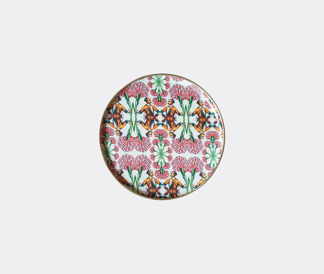 Les-ottomans Patch Nyc Circular Tray In Multicolor