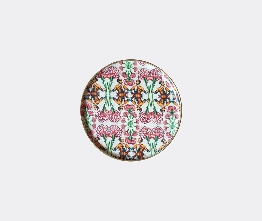 Les-Ottomans Patch NYC tray, pink and green  OTTO20PAT443MUL