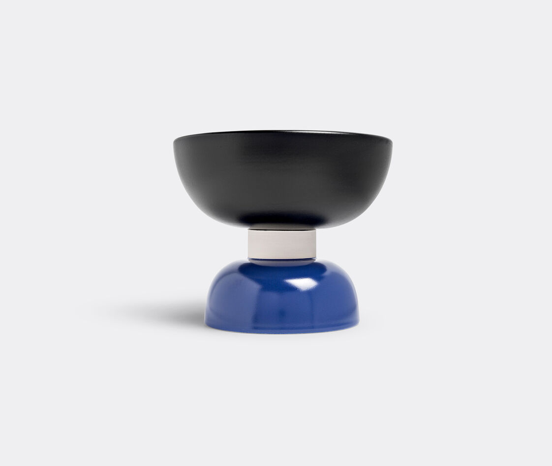 Bitossi Ceramiche Footed Bowl In Black In Black, Blue