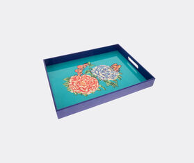 Lisa Corti &#39;Queen Flower&#39; tray, green multicolor GREEN LICO24TRA932TUR