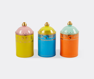 POLSPOTTEN 'Grandpa' lidded jar, blue LIGHT BLUE POLS25JAR260LBL