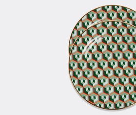 La DoubleJ &#39;Cubi Verde&#39; dessert plate, set of two MULTICOLOUR LADJ22DES150MUL
