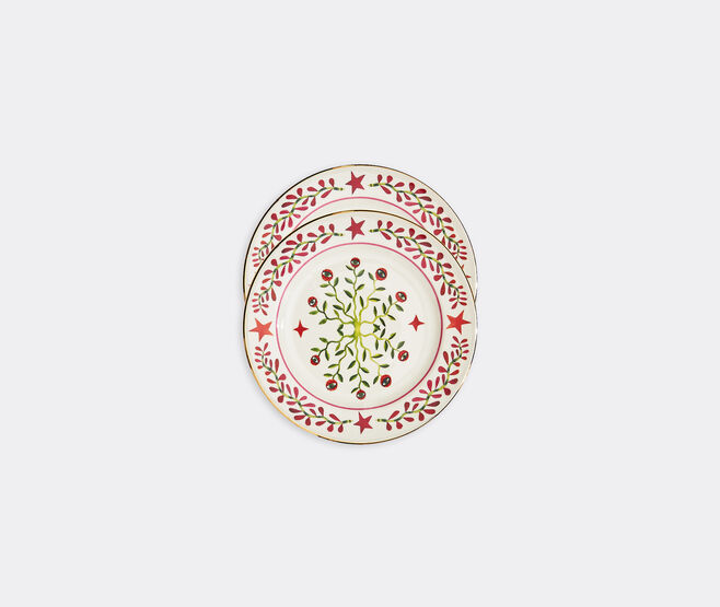 La DoubleJ 'Eye Vines' dessert plate, set of two MULTICOLOUR LADJ22DES960MUL