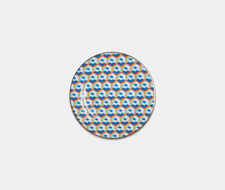 La DoubleJ 'Cubi Blu' dessert plate, set of two MULTICOLOUR LADJ22DES030MUL