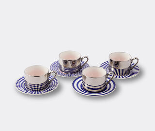 POLSPOTTEN 'Aunty' coffee cup, set of four, dark blue BLUE POLS25COF310BLU