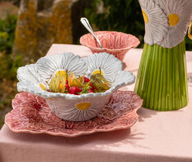 Bordallo Pinheiro 'Maria Flor' dinner plate, set of four, pink MULTICOLOR BOPI26MAR009MUL