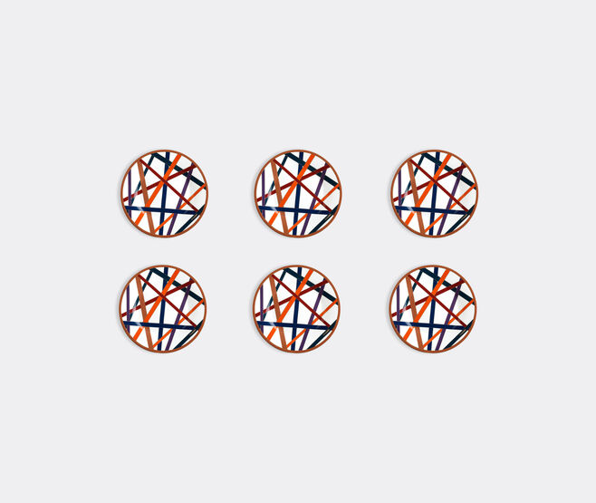 Missoni 'Nastri' dessert plate, set of six MULTICOLOUR MIHO23NAS811MUL