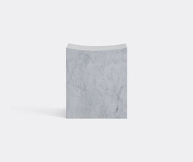 MCGANNON SAAD &#39;Thebes&#39; stool, bianco Carrara WHITE MCSA25THE204WHI