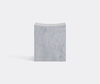 MCGANNON SAAD 'Thebes' stool, bianco Carrara WHITE MCSA25THE204WHI