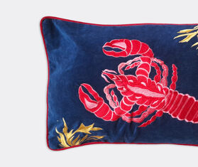 Les-Ottomans &#39;Rock lobster&#39; embroidered cushion MULTICOLOUR OTTO23COT200MUL
