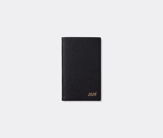 Smythson '2026 Panama' weekly diary with pocket, black BLACK SMYT25PAS352BLK