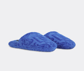 Dolce&amp;Gabbana Casa Jacquard slippers with D&amp;G logo, blue BLUE DGCA25BLU734BLU