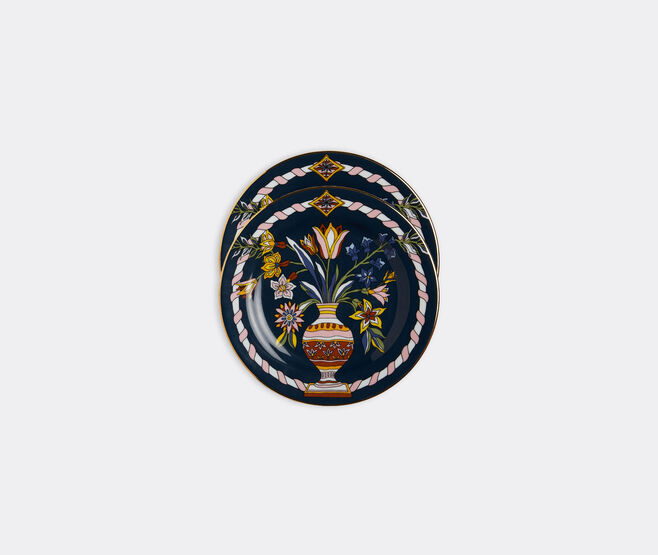 La DoubleJ 'Pietre Dure' dessert plate, set of two MULTICOLOUR LADJ23DES789MUL
