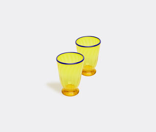 La DoubleJ 'Rainbow' glasses, set of two, yellow YELLOW LADJ22RAI017MUL