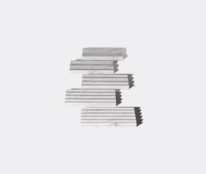 Marsotto Edizioni 'Tracce' tray, set of five WHITE MAED23TRA641WHI