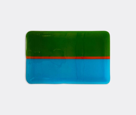 Les-Ottomans 'Murano' tray, blue and green