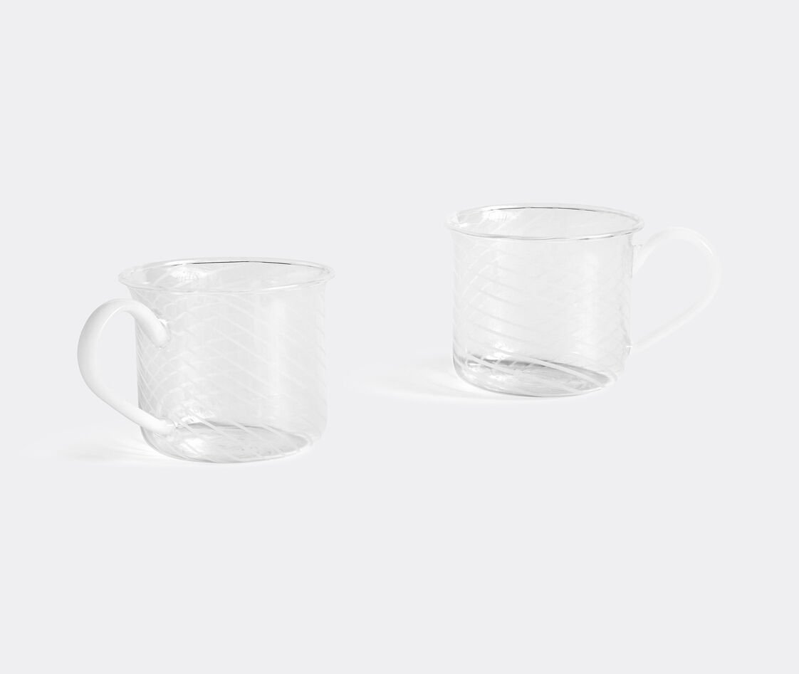 Hay Borosilicate Cup In White Swirl
