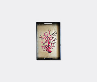 Les-Ottomans 'Coral' lacquered tray, multicolor MULTICOLOUR OTTO25LAC329BEI