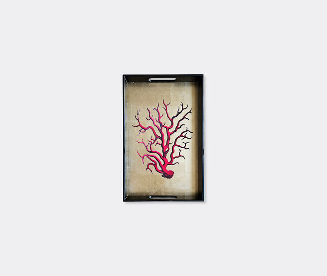 Les-Ottomans 'Coral' lacquered tray, multicolor MULTICOLOUR OTTO25LAC329BEI