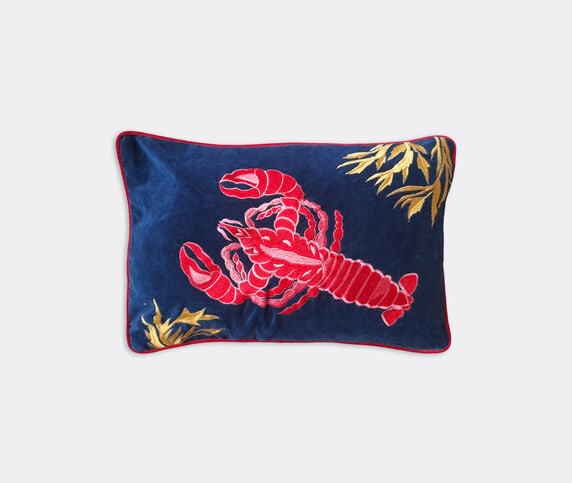 Les-Ottomans 'Rock lobster' embroidered cushion multicolor OTTO23COT200MUL