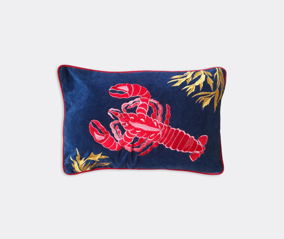 Les-Ottomans Cotton Embroidered Cushion - Rock Lobster undefined ${masterID} 2